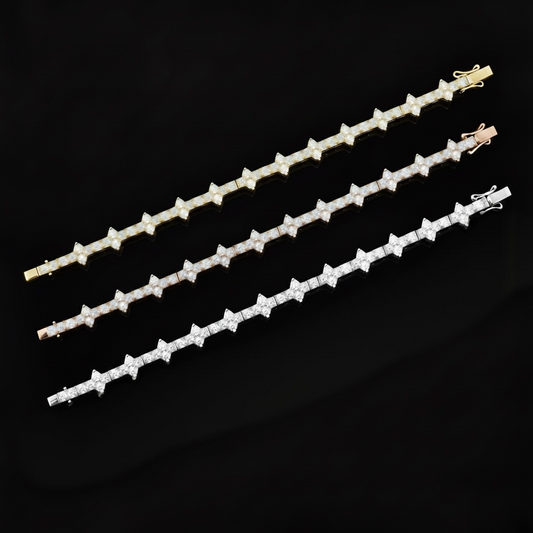 4MM Cross Tennis Bracelet